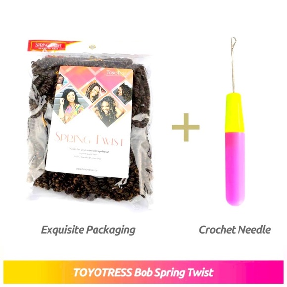 Toyotress * BOB SPRING TWIST 6-16 INCHCROCHET SYNTHETIC BRAIDING NEW* wig